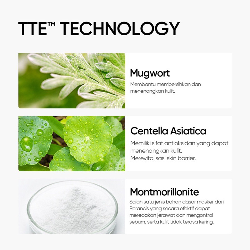 Mugwort Clay mask anti Pores &amp; Acne / Clay Mask Deep Cleansing in Jar size 55GR BPOM APPROVED✅