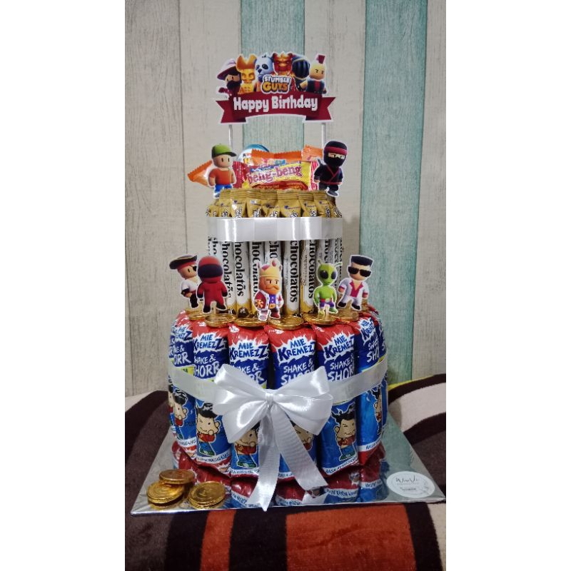 WARVI Tower Snack /Snack tower / money roll / Snack tower tarik uang / Snack cake / Snack ulang tahun / Snack birthday