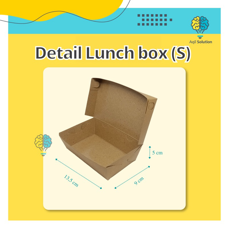 (1pak = 50 pcs) LAMINASI Paper lunch Box size L / DUS makanan / Food Tray/ Kardus Nasi/ Box Catering/  Bahan Full Craft PE coklat / Dus makanan/ Food Pack Laminasi  Size  S,M,L