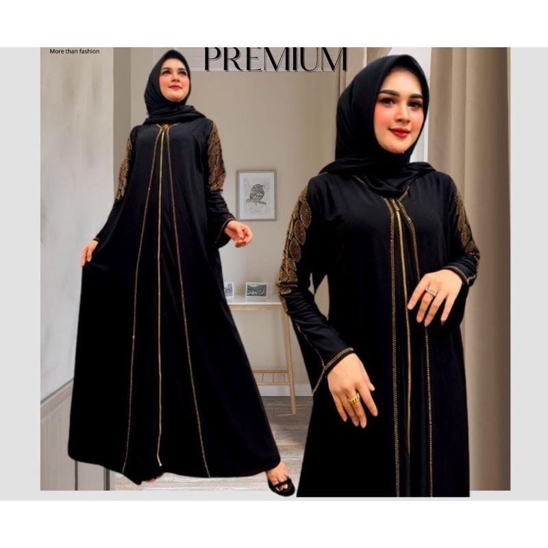 GAMIS ABAYA TURKEY ZIPPER FULL PAYET