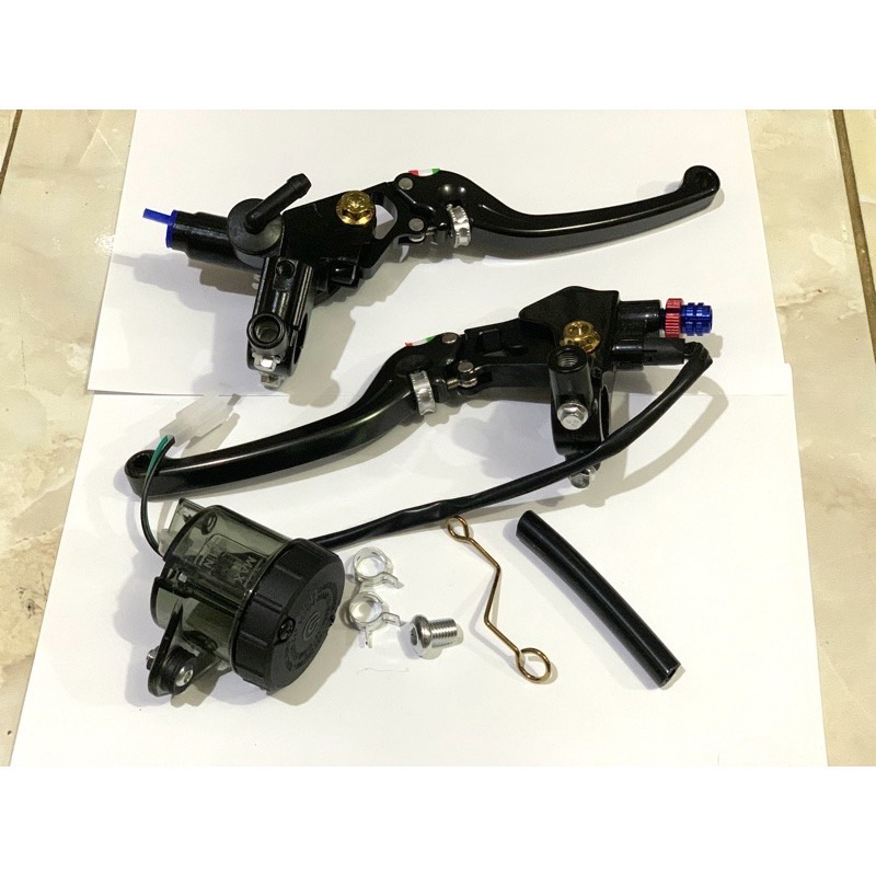 MASTER REM NEW FULL BLACK RCS98 RADIAL SET KIRI KANAN MODEL RCB UNIVERSAL ALL MOTOR SCOPPY MIO SATRIA FU NINJA MEGPRO RXKING SUPRA VARIO110/125/150 BEAR DLL
