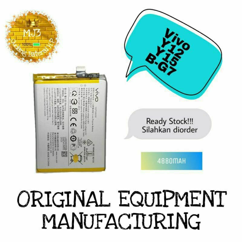 Baterai Battery VIVO B-G7 /Y12/Y15/Y17/ 100% ORIGINAL COCOK UNTUK TYPE HP VIVO