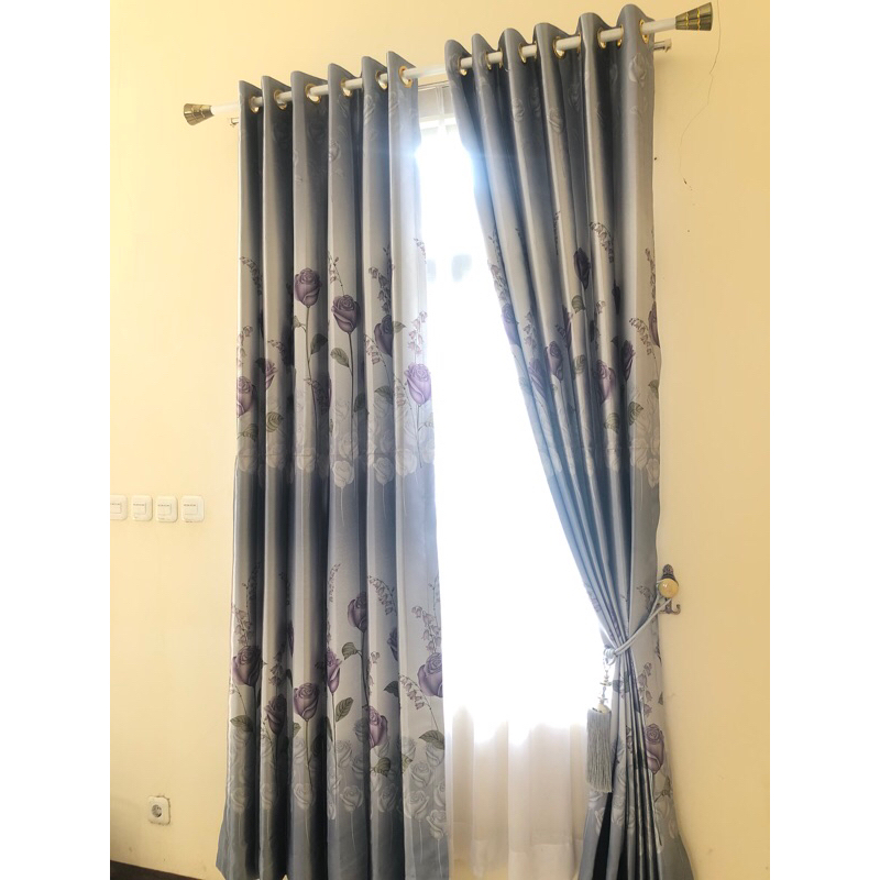 Gorden Blackout Import / Gorden Minimalis / Gorden Abu Bunga / Gorden Jendela atau Pintu