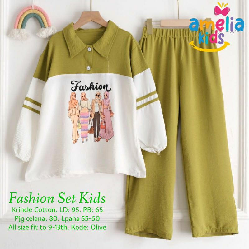 FASHION SET ORIGINAL PRODUK BY AMELIA KIDS