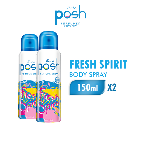 Posh Spray Cologne Fresh Spirit Botol 150 ml x2