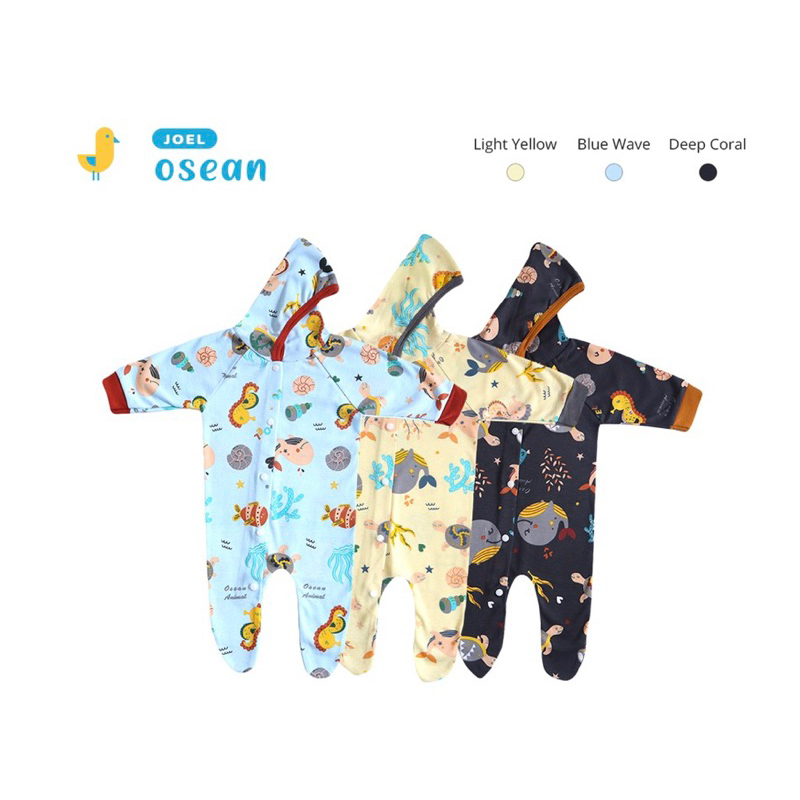 JUMPSUIT BABY | Joel Coverall Panjang Bayi - Joel Osean Sleepsuit Footed Coverall