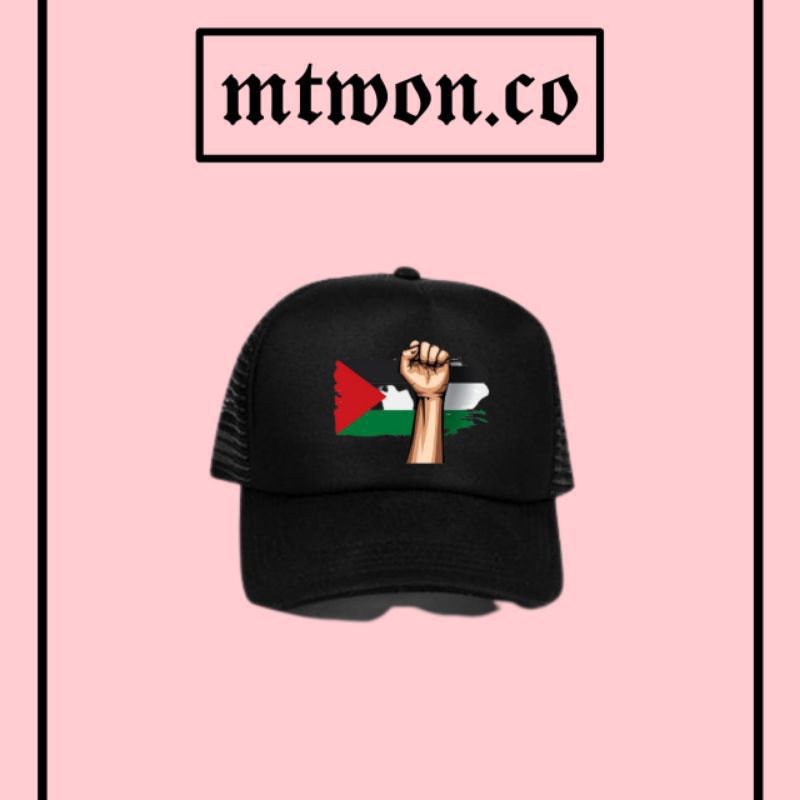 Snapback Topi PALESTINE logo / Trucker jaring hitam baseball caps pria wanita man women beanis baret