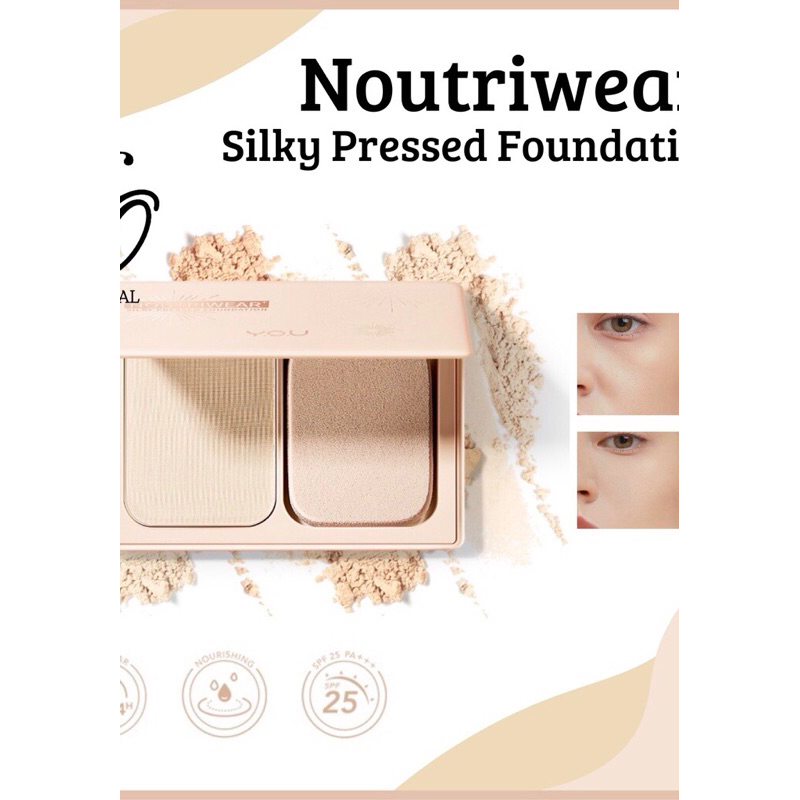 YOU NOUTRIWEAR SILKY PRESSED FOUNDATION/YOU BEDAK PADAT