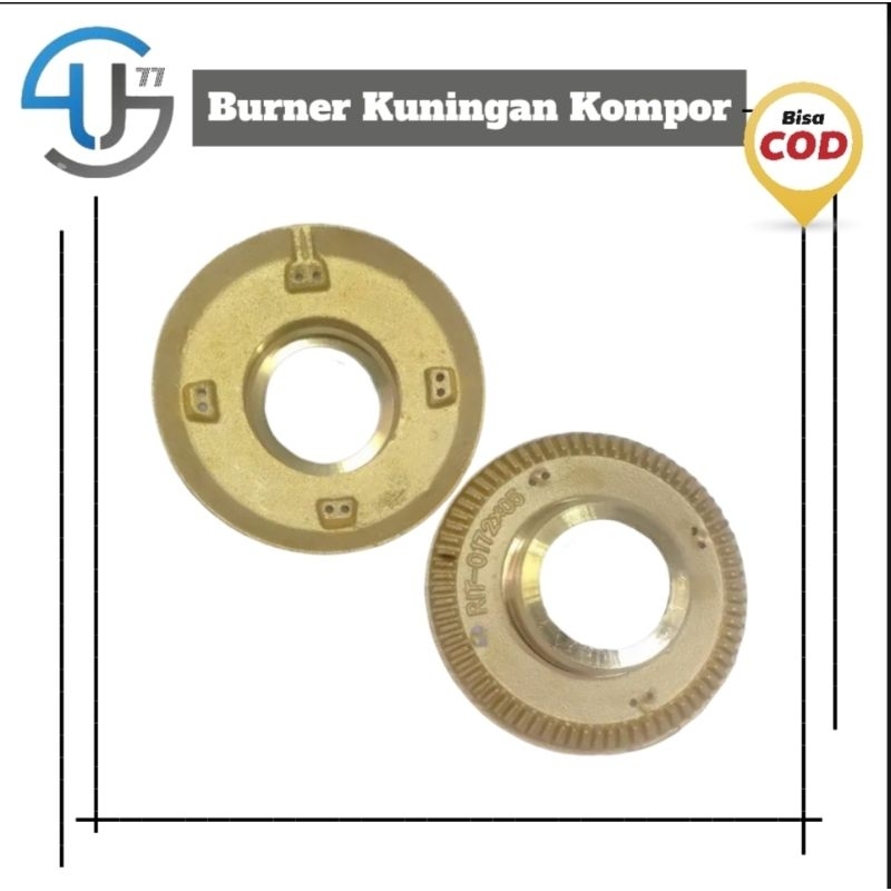 US284 Burner Kuningan Kompor Gas Rinnai Type A/AT/AG By Toko Haji Usman