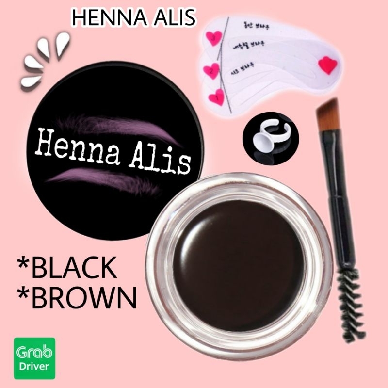 Henna Alis Tahan lama / Tato Alis / Halal 100% Henna Brown