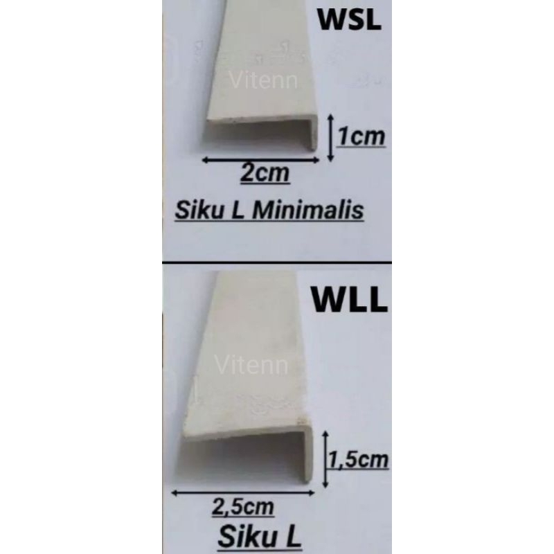 lis siku PVC / Lis tangga / Lis parket isi 2,4meter putih