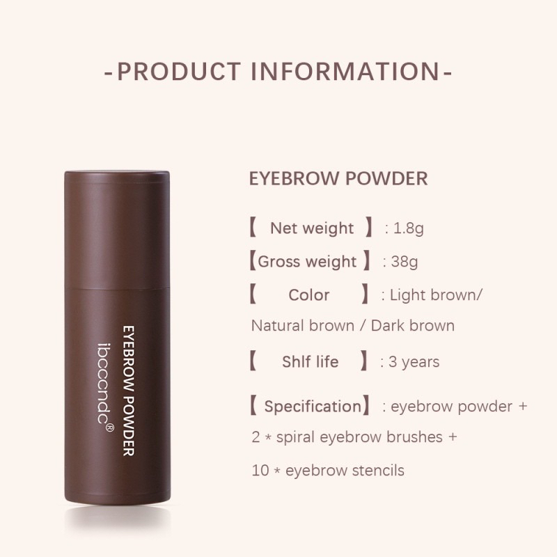 ibcccndc Eyebrow Powder Cetakan Alis Instan Eyebrow Stamp Alis Stempel Alis Waterproof dengan 10 Model Cetakan Alis / maycreateindonesia / maycreate