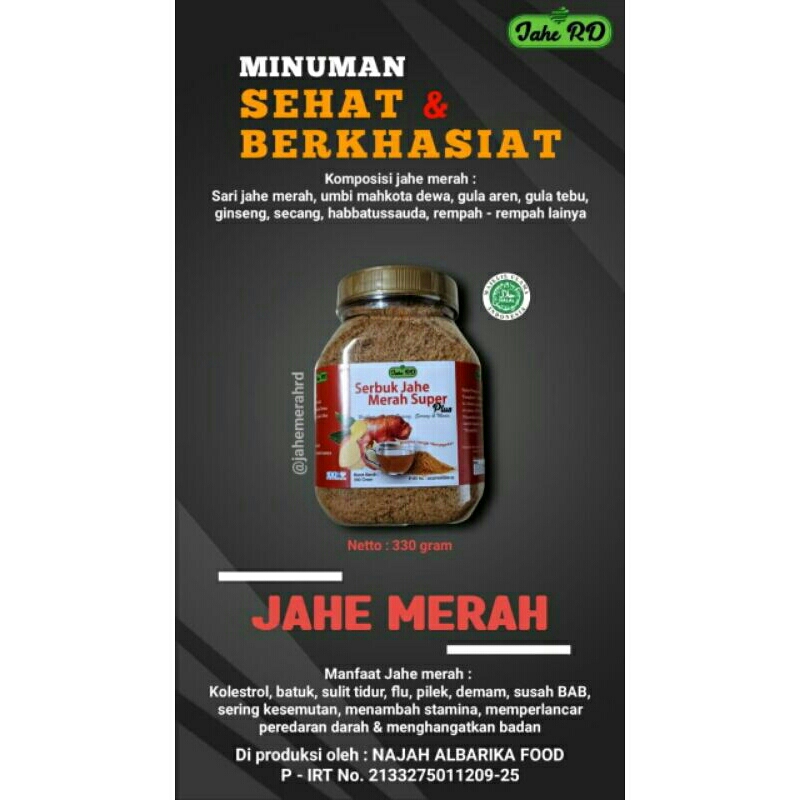 

Jahe Merah Super