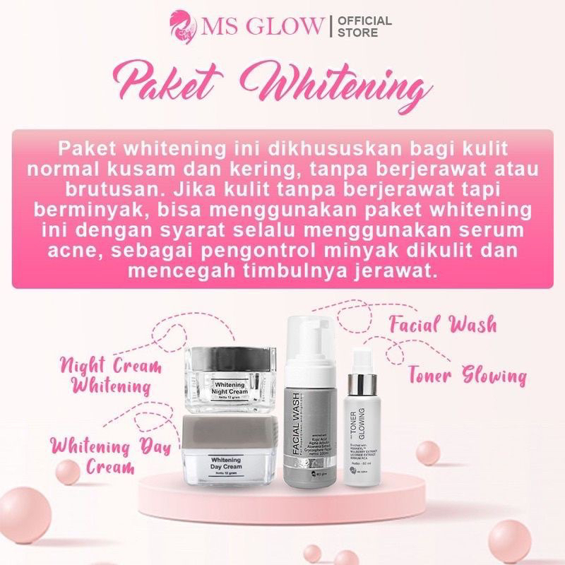 Ms Glow Paket Whitening | Paket Wajah Acne | Paket Ultimate | Paket Luminous | Paket Whitecell DNA