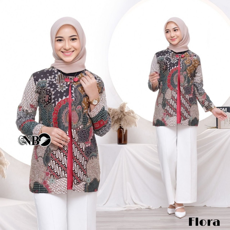 ATASAN BATIK WANITA MODERN BAJU BATIK KANTOR WANITA BATIK NEW BLUS SERAGAMAN