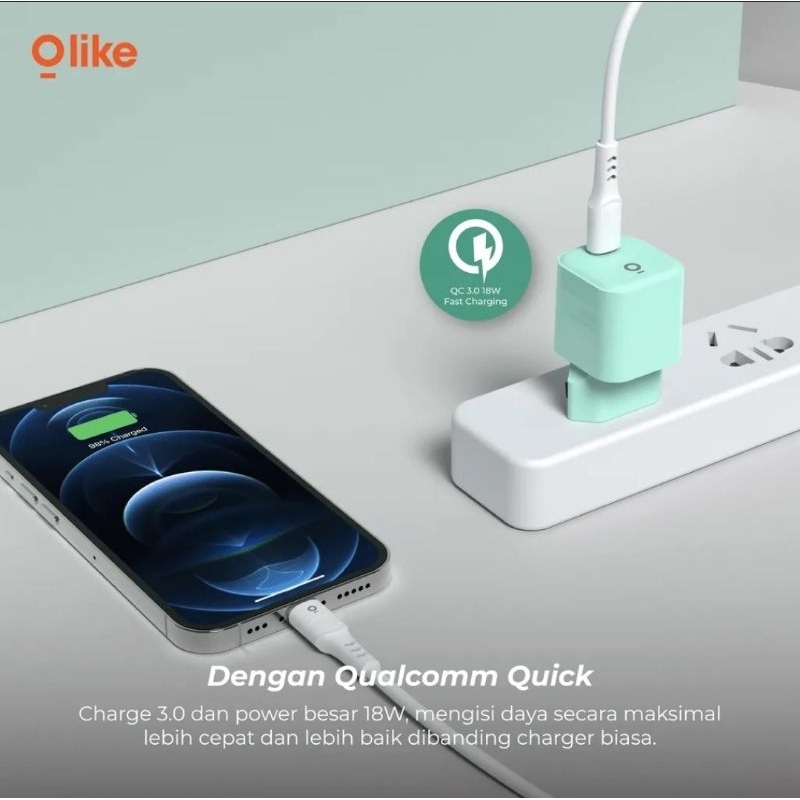 POWER ADAPTOR USB C QUICK CHARGE 20W OLIKE C302