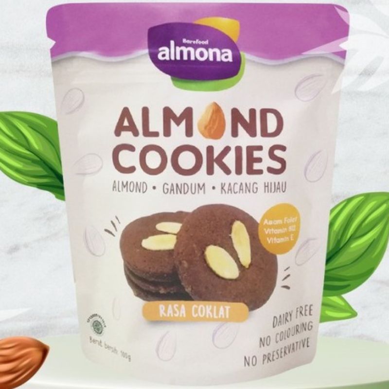 Almona Almond Cookies 90 gr / Brownies Chips 50 gr