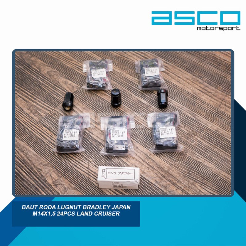 Baut Roda Lugnut Bradley Japan M14x1,5 24Pcs Land Cruiser