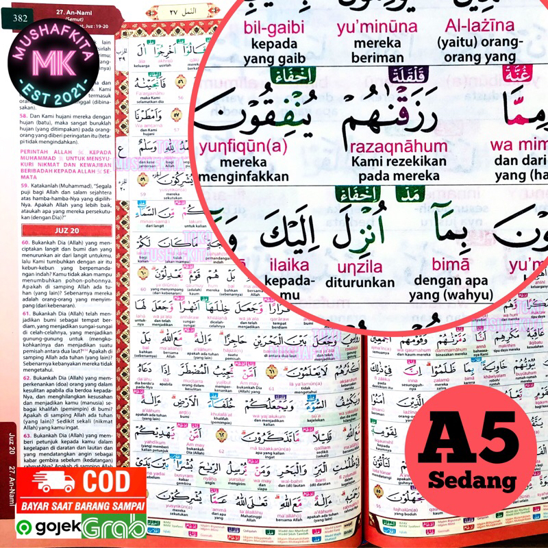 ALQURAN SUPER LENGKAP ARAB LATIN TAJWID WARNA DAN TERJEMAHAN MUDAH PEMULA BELAJAR BACA ALQURAN SUPER