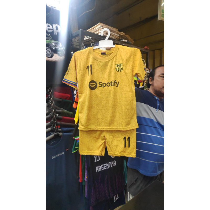 setelan jersey anak barcelona kids