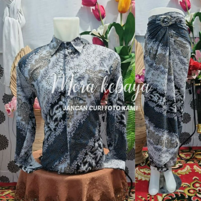 couple kemeja batik/couple kemja batik rok lilit