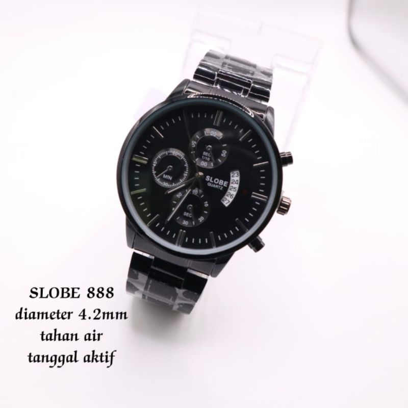 NEW 2023!! Jam Tangan Pria Elegan / Jam Tangan Cowok Original SLOBE 888 HARGA SET