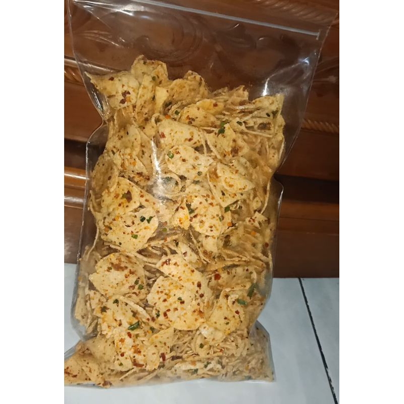 

BASRENG Kriuk pedas daun jeruk / basreng cikruh /basreng renyah 500 gram