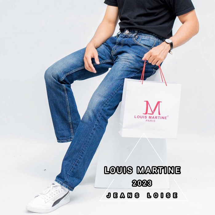 Celana Jeans Pria Louis Martine Original Reguler Fit Model Terbaru Size 28-38 Denim Jins Loiss Cowok