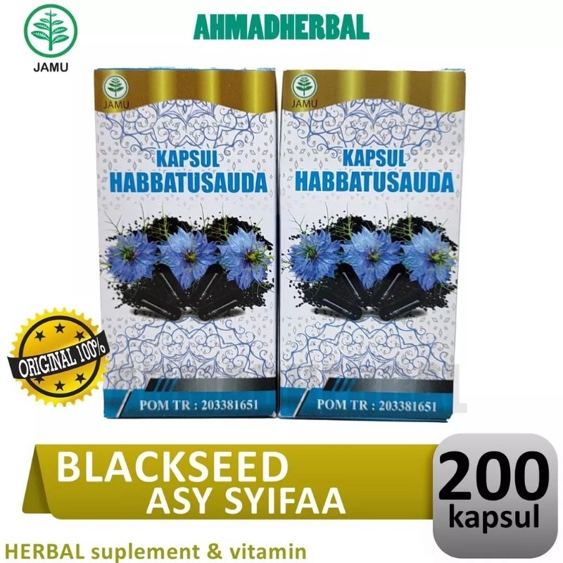 kapsul habbatusauda serbuk asy Syifa 200 kapsul original murah BPOM