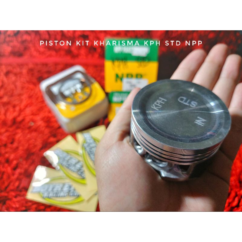 PISTON KIT/SEHER KIT /SEKER KIT  KHARISMA (KPH)  PIN 13 OVZ STD|25|50|75|100 NPP - BOYRENK RACING CONCEPT