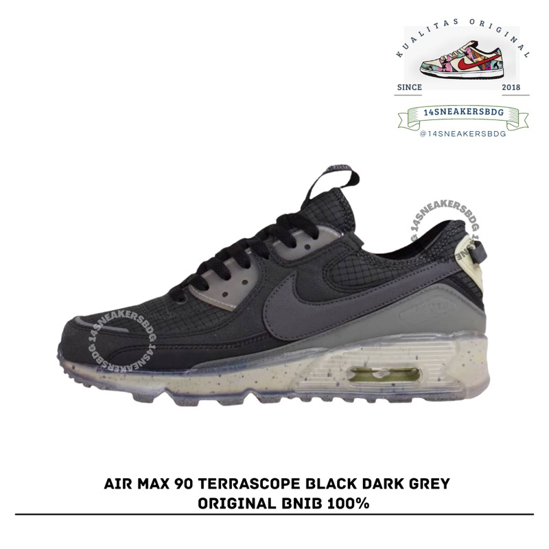 Sepatu Air Max 90 Terrascope Anthracite Black Dark Grey BNIB 100% “ UNISEX “