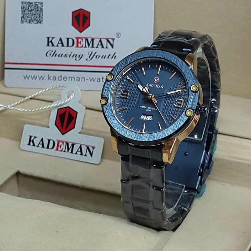 jam tangan wanita kademan double time K9090L water resistand Analog-Digital