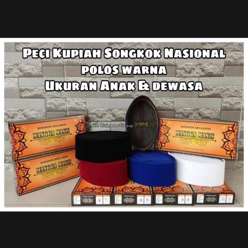 Peci songkok nasional Peci merah Peci biru Peci hijau peci betawi songkok peci betawi murah berkwalitas songkok khas betawi