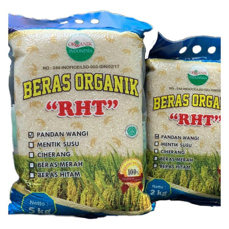 

BERAS ORGANIK PANDAN WANGI, METIK SUSU, BERAS MERAH SS / PK, BERAS HITAM 5kg / 2Kg