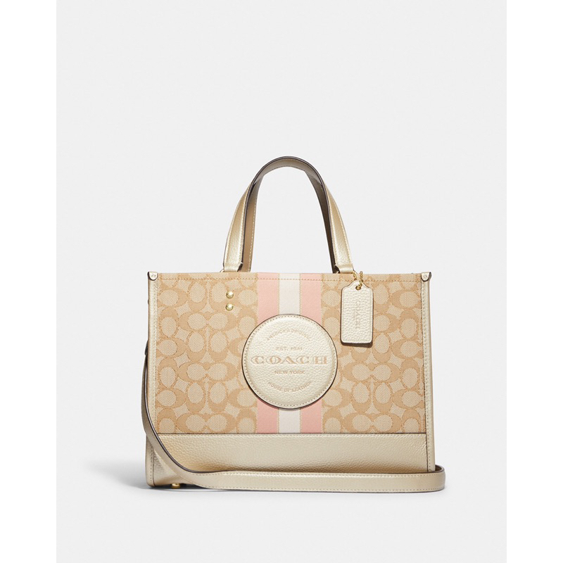 Coach Dempsey Caryall In Signature Jacquard With Stripe And Coach Patch (CE984)