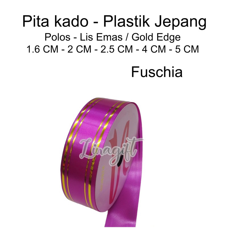 ( Rol 10 Yard ) PITA JEPANG LIS EMAS - GOLD BORDER 1.5 INCH / 4 CM / 1 IN HIASAN KADO HAPPY IDUL ADHA / DEKOR PARCEL IDUL FITRI BINGKISAN SNACK LEBARAN / SOUVENIR GOODIE BAG HIAS RUANGAN PERAYAAN ACARA PESTA EID MUBARAK RANGKAIAN KARANGAN BUKET BUNGA