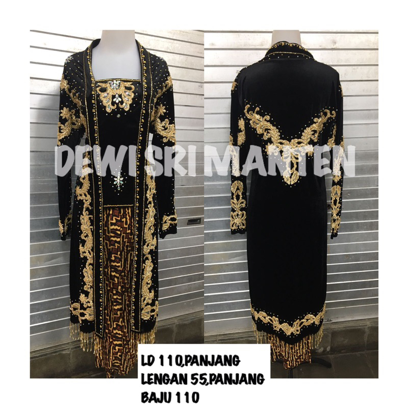 Kebaya pengantin kutubaru/kebaya tunik bludru