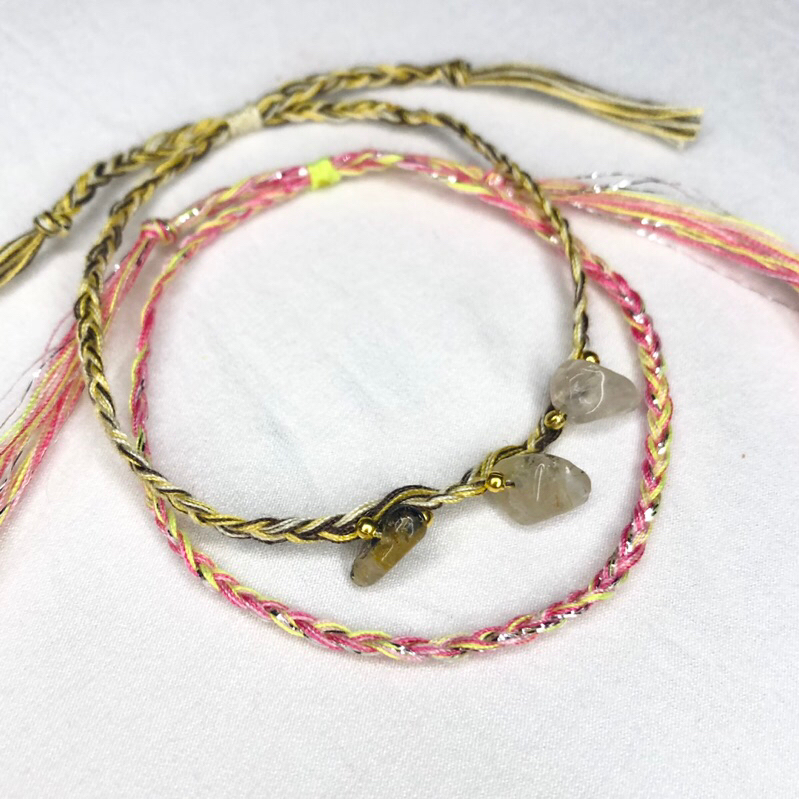 gelang crystal/ gelang crystal quartz/ crystal bracelet/ gelang tali/ citrine/ gelang citrine crysta