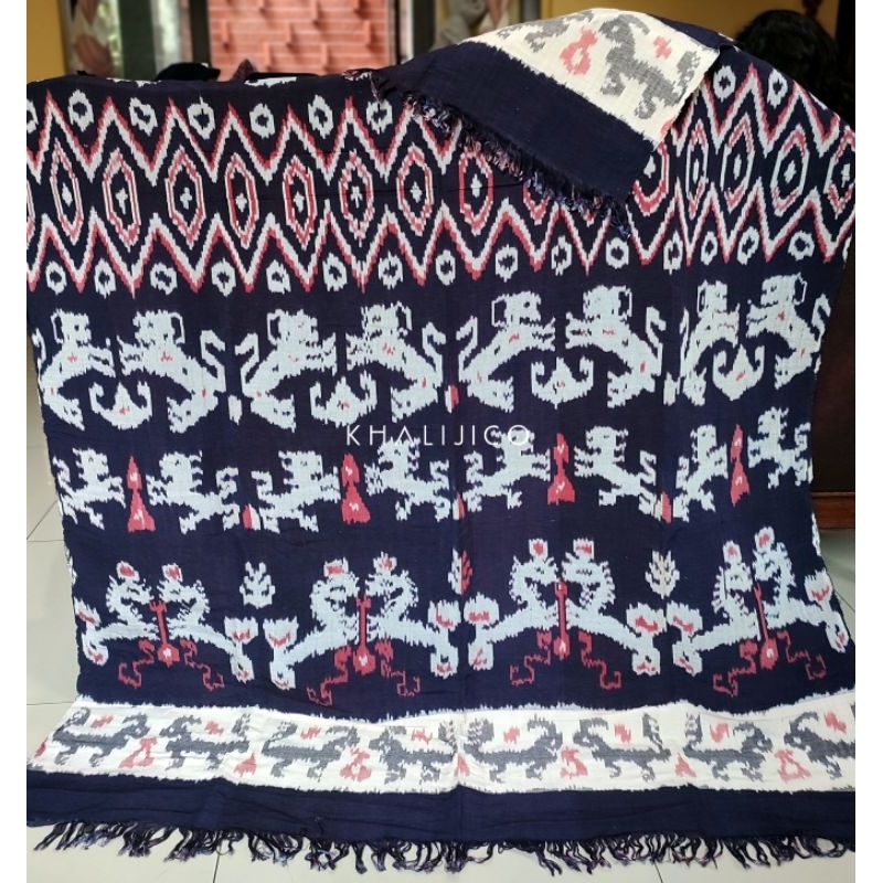 Kain Asli Tenun Sumba Biru Tua