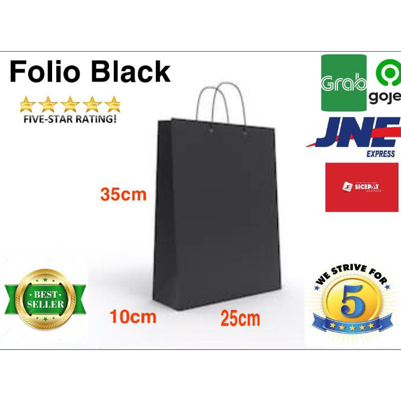 

Paperbag Kertas Hitam Ekslusif |Goddiebag Kertas Hitam Ekslusif Model Folio 1