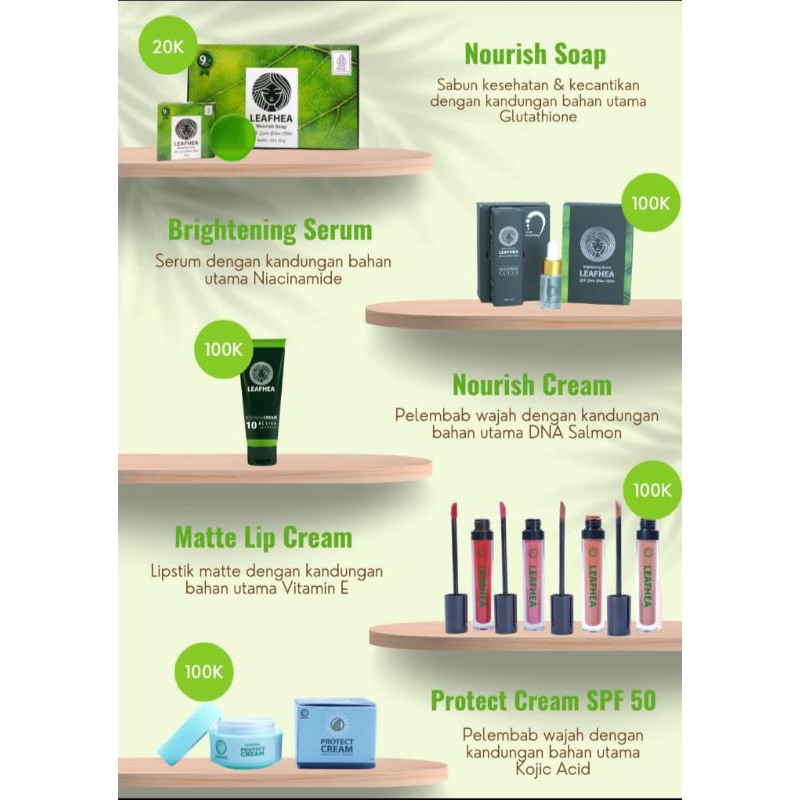 LEAFHEA  SKINCARE TERBAIK, SKINCARE TERBARU,SKINCARE  HERBAL YANG RECOMENDET