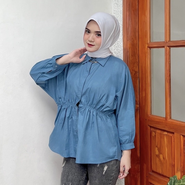 ALYA SHIRT / KEMEJA KERUT DEPAN / KEMEJA ALYA CRINKLE BLOUSE