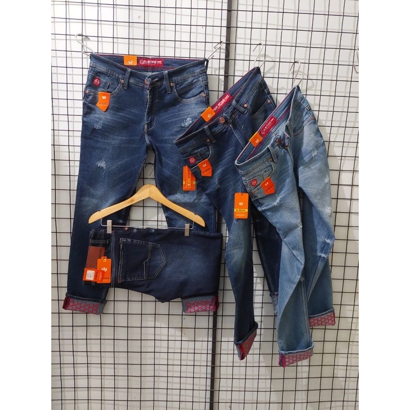 celana panjang sobek leser bahan soft jeans import berkwalitas distro mewah