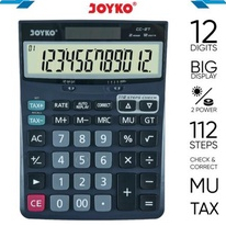 

[PENAMAS] Calculator Kalkulator Joyko CC-27 12 Digits Check Correct