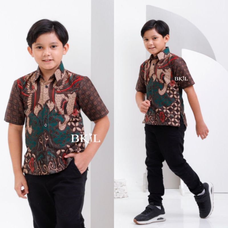 Kemeja batik anak laki-laki lengan panjang couple Batik ayah anak cowok BN