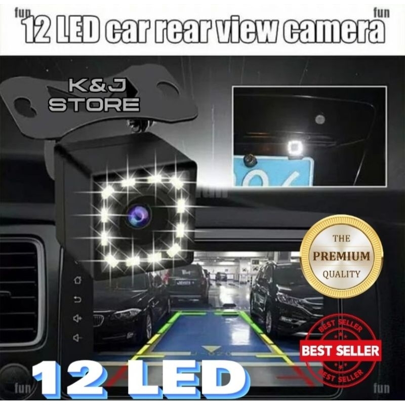 KAMERA PARKIR MOBIL | CAMERA MUNDUR MOBIL | KAMERA MOBIL BELAKANG | LAMPU LED | 12 LED | CCTV MOBIL 