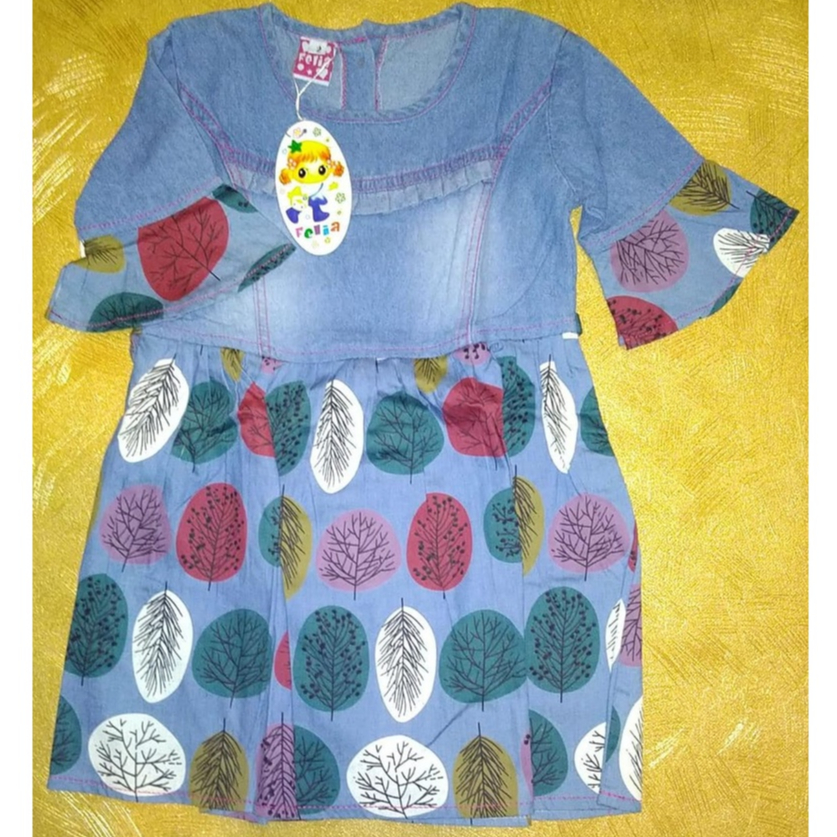 Baju Anak Cewe | Dress Levis AL02 | 3-4 Tahun