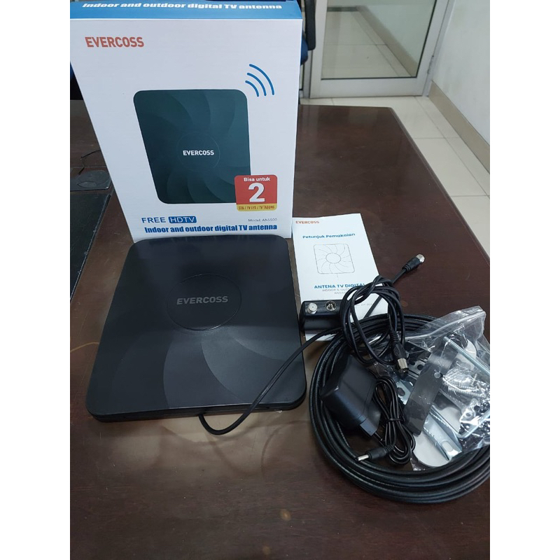 EVERCOSS ANTENA TV ANALOG DIGITAL INDOOR OUTDOOR HIGH GAIN