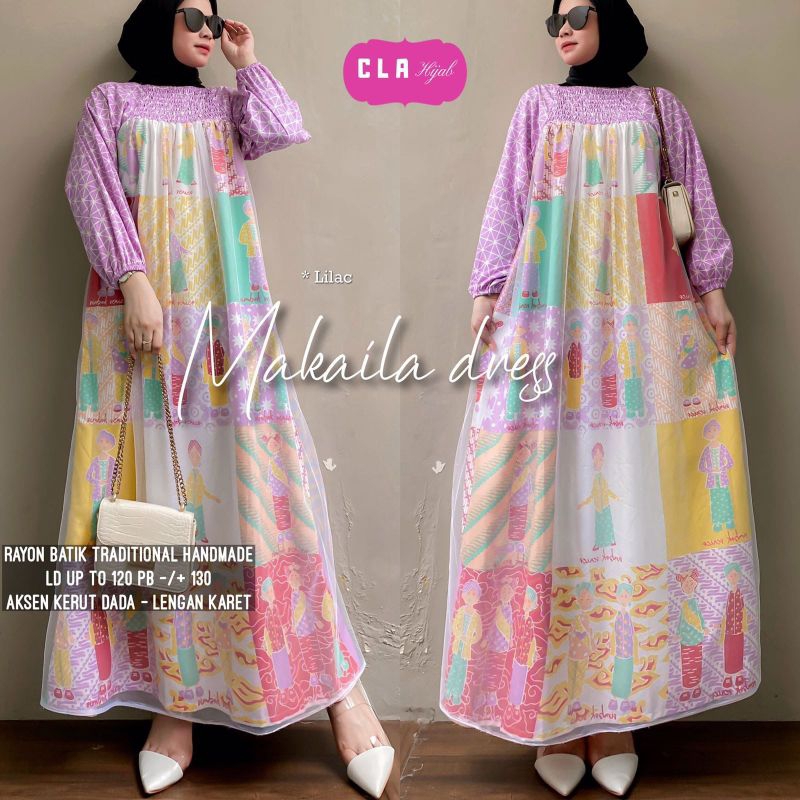 GAMIS TILE BRAND SEMERBAK BATIK ORIGINAL GAMIS KEKINIAN VIRAL