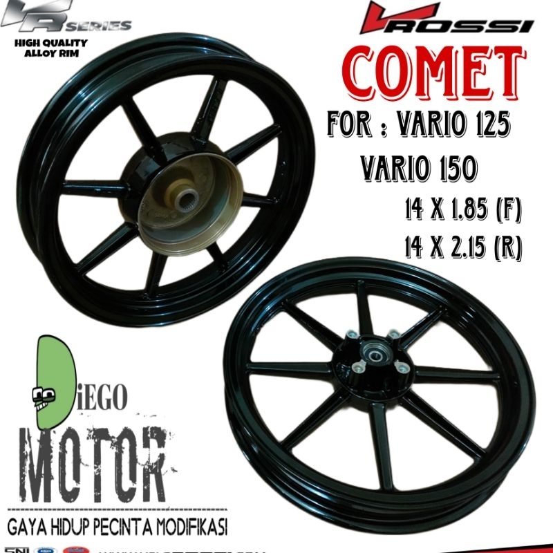 Velg Racing Vrossi Comet Honda Vario 125/Vario 150 Palang 8 Lurus Sepasang/velg vario125 vario 150